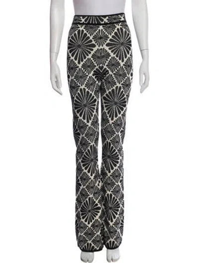 Pre-owned Sandro Printed Wide Leg Pants In Neutral
