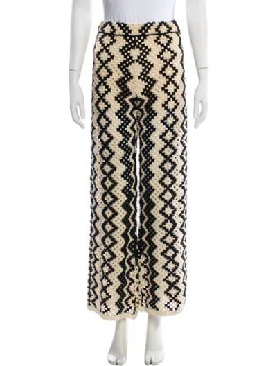 Pre-owned Sandro Printed Wide Leg Pants W/ Tags