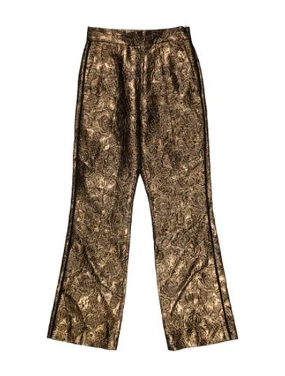 Pre-owned Sandro Printed Wide Leg Pants W/ Tags In Brown