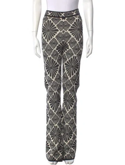 Pre-owned Sandro Printed Wide Leg Pants W/ Tags In Neutral