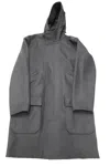 Sandro Procession Parka In Black Wool In Black
