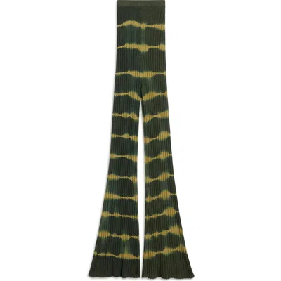 Sandro Prosper High Waist Flare Pants In Green