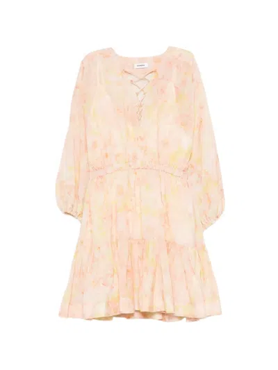 Sandro Provenza Floral Mini Dress In Pink