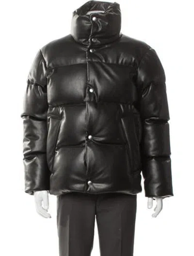 Pre-owned Sandro Puffer Coat In Black