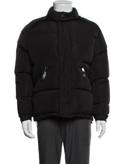 Pre-owned Sandro Puffer Coat In Black
