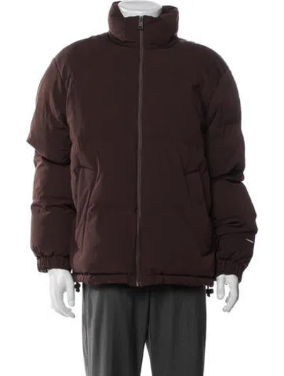 Pre-owned Sandro Puffer Coat In Brown