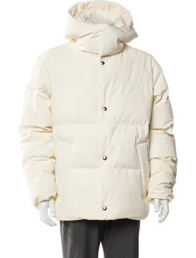 Pre-owned Sandro Puffer Coat In Neutral