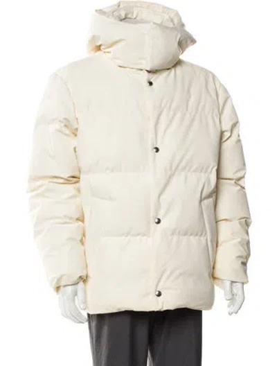 Pre-owned Sandro Puffer Coat In Neutral