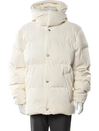 Pre-owned Sandro Puffer Coat In Neutral