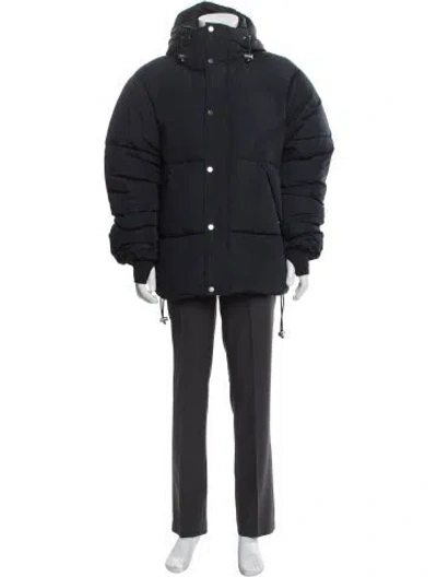 Pre-owned Sandro Puffer Coat W/ Tags In Blue