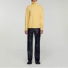 Sandro Pull Col Roulé Laine Et Cachemire In Yellow