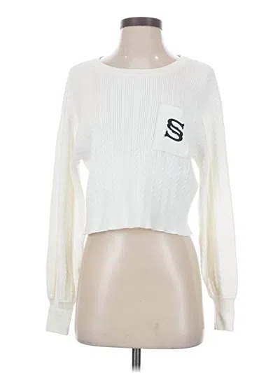 Pre-owned Sandro Pullover Sweater In White