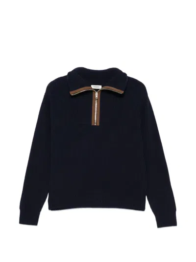 Sandro Quarter-zip Long-sleeve Sweater In Black
