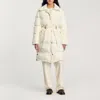 Sandro Quilted Mid-length Puffer Jacket In White