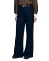 Sandro Raph Mid Rise Wide Leg Jeans In Blue Jean In Blue