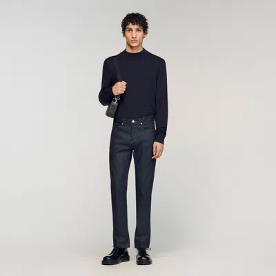 Sandro Raw Slim-fit Jeans In Blue