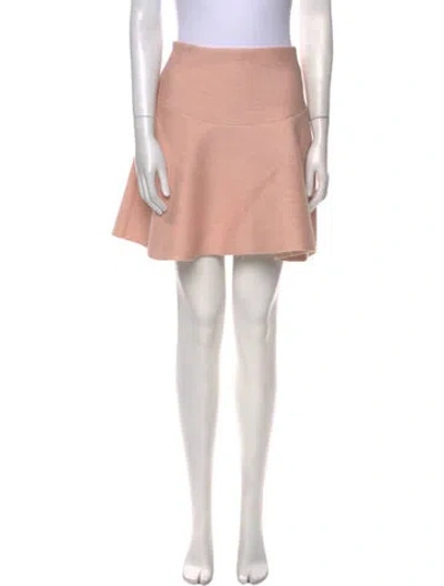 Pre-owned Sandro Raw-edge Trim Mini Skirt In Pink