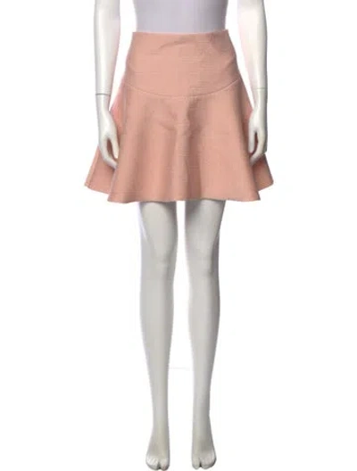 Pre-owned Sandro Raw-edge Trim Mini Skirt In Pink