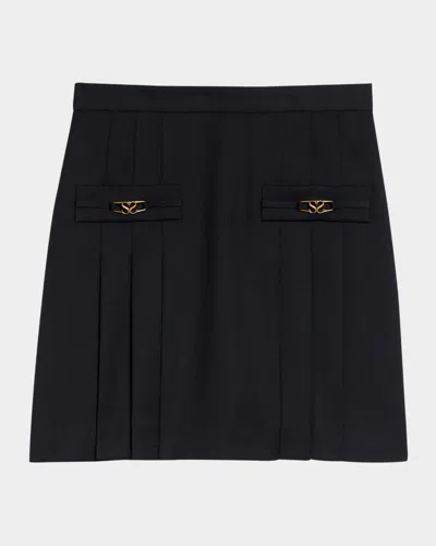 SANDRO REBECA STITCHED PLEAT MINI SKIRT