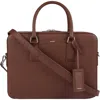Sandro Reconstituted Leather Briefcase In Brown