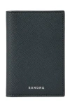 Sandro Reconstituted Leather Leather Wallet In Gray