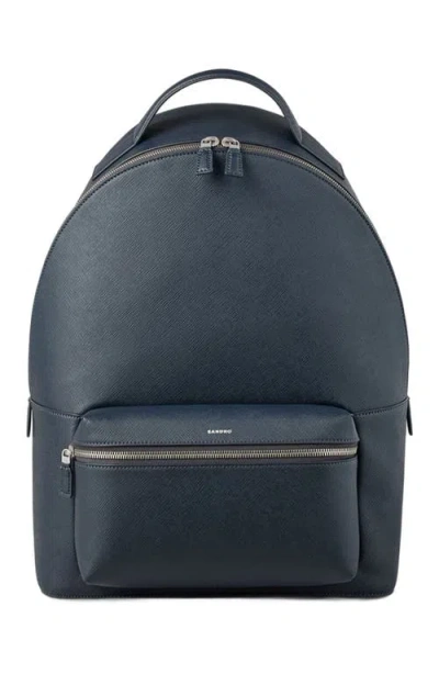 Sandro Reconstituted Leather Rucksack In Fonte