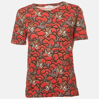 Sandro Red Printed Jersey T-shirt