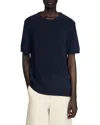 Sandro Regular Fit Lightweight Fine Knit Tee In Blue