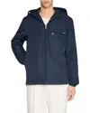 Sandro Regular Fit Nylon Windbreaker In Blue