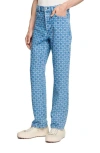 Sandro Regular-fit Square Cross Jeans In Blue Vintage Denim In Blue Vintage - Denim
