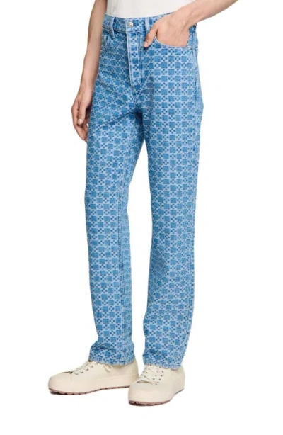 SANDRO SANDRO REGULAR-FIT SQUARE CROSS JEANS