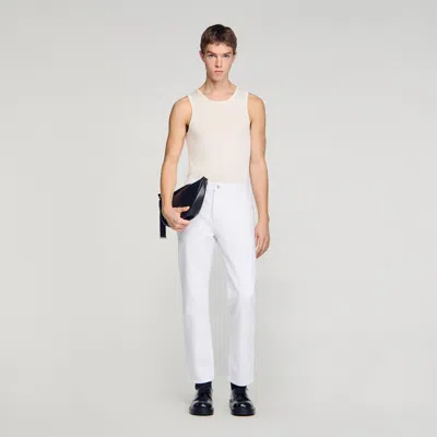 Sandro Regular Raw Jeans In White