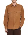 Sandro Relaxed Fit Flannel Overshirt In Brown