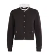 Sandro Removable Ruffle Collar Cardigan In Brown