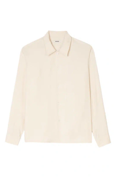 Sandro Requin Button-up Shirt In Ecru