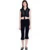 Sandro Tel Embellished Cropped Shirt In Black