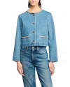Sandro Rhinestone Denim Jacket