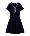 Sandro Megane Embellished Mini Dress In Black