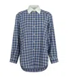 Sandro Rhinestone-embellished Check Shirt In Blue