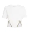 Sandro Rhinestone-embellished Crop T-shirt In Beige