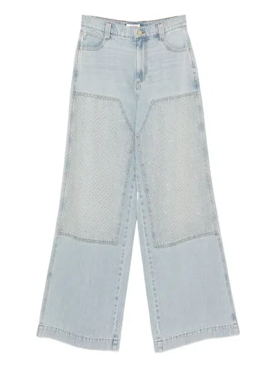 Sandro Rhinestone-embellished Jeans In Blue