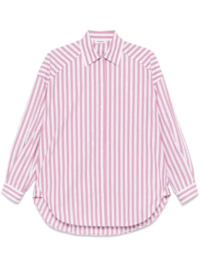 Sandro Rhinestone-embellished Shirt In Pink