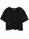 Sandro Rhinestone-embellished T-shirt In Black