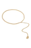Sandro Womens Rhinestone-embellished Jewel Chain Belt Naturels In Gold