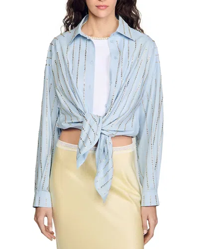 SANDRO RHINESTONE SHIRT