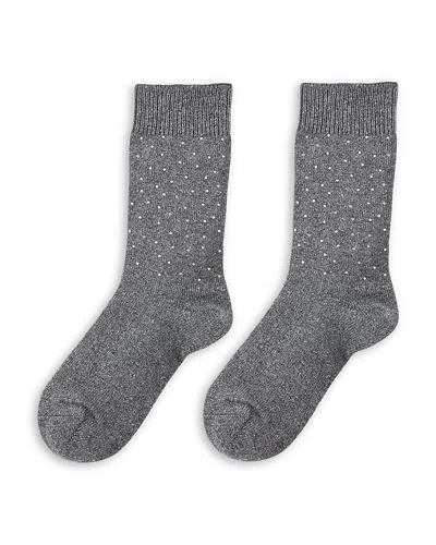 Sandro Rhinestone Socks In Gray