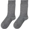 Sandro Womens Charcoal Grey Rhinestone Wool And Cashmere-blend Socks In Multi