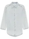 Sandro Rhinestoned Shirt In Blue