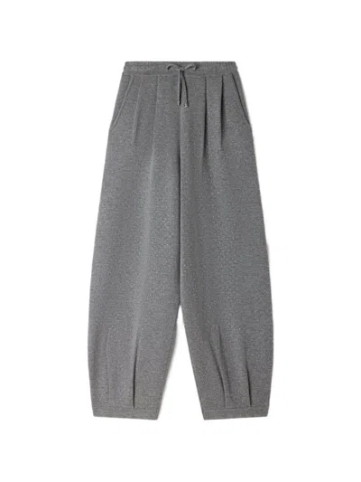 Sandro Rhinestone-embellished Pleated Trousers In Gray