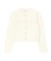 Sandro Rib Knit Cardigan In White